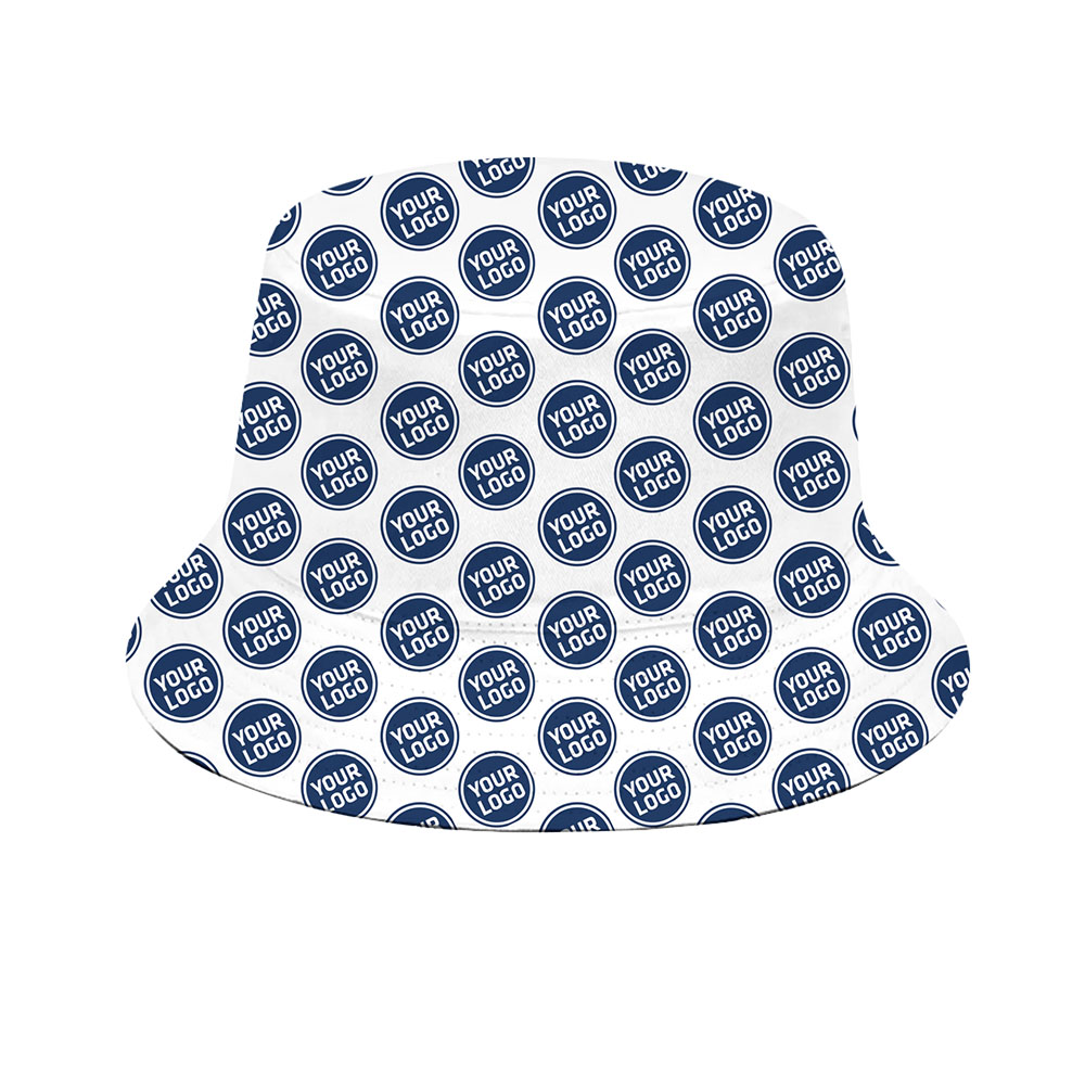 Bucket Hat with All-Over Custom Logo Design 2