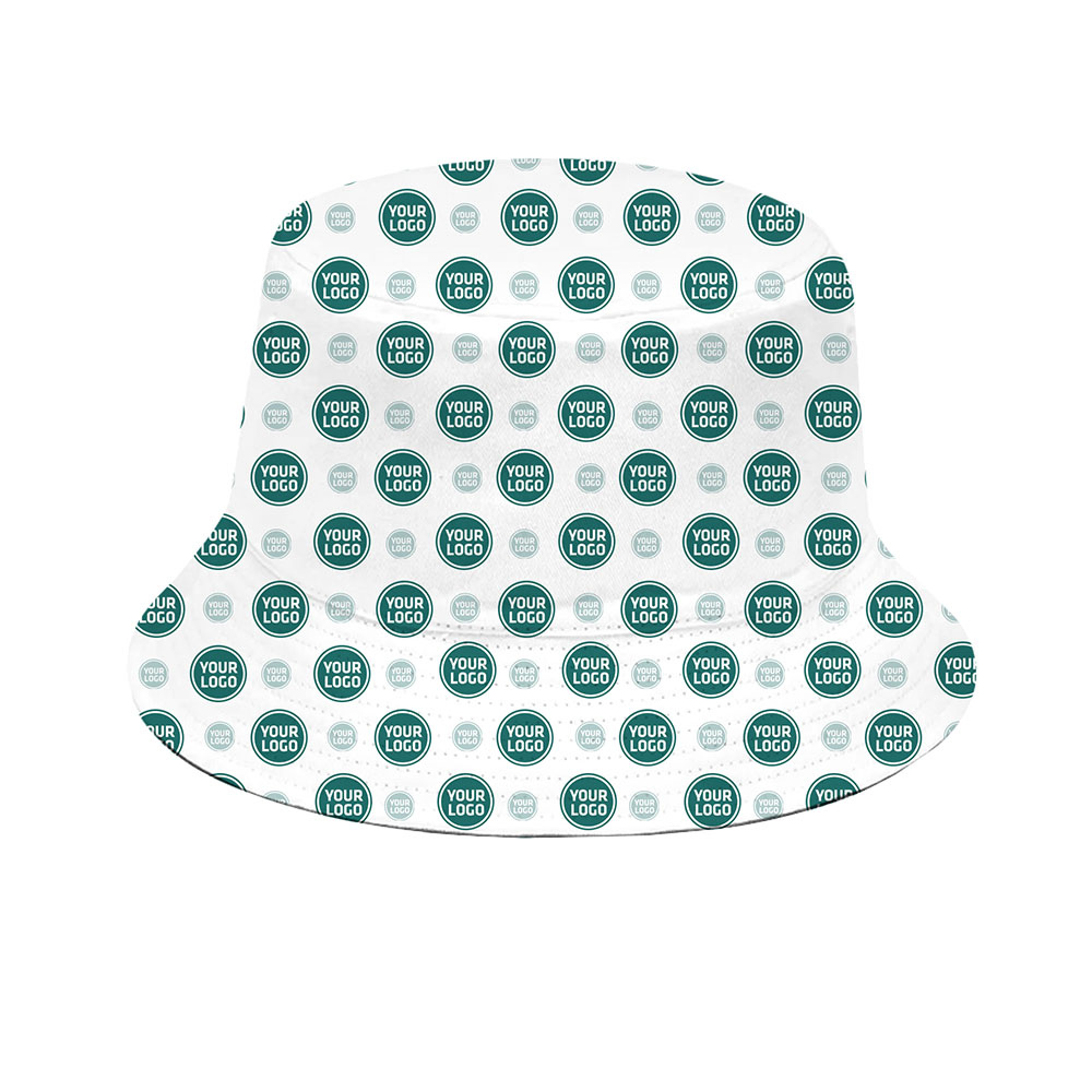 Bucket Hat with Custom Repetitive Logo Pattern 2