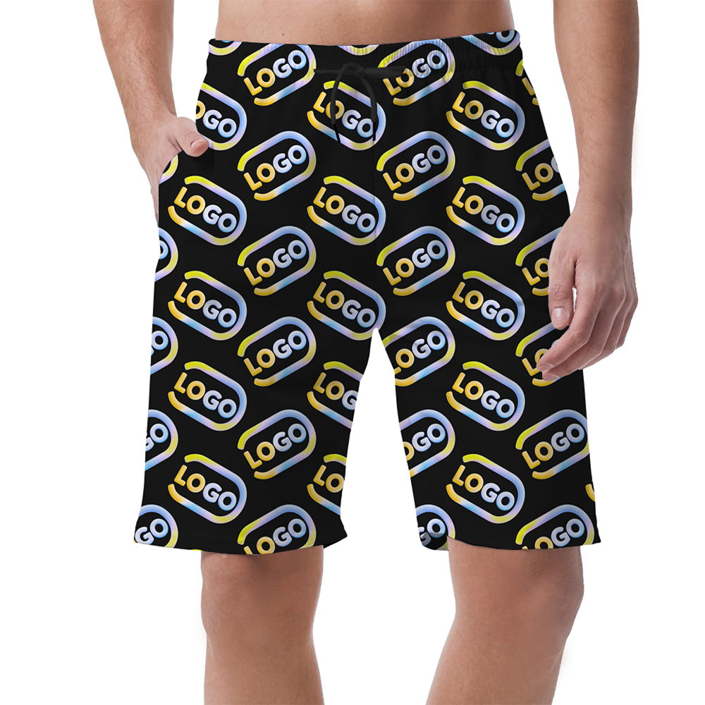 Company Logo Hawaiian Shorts With Preview