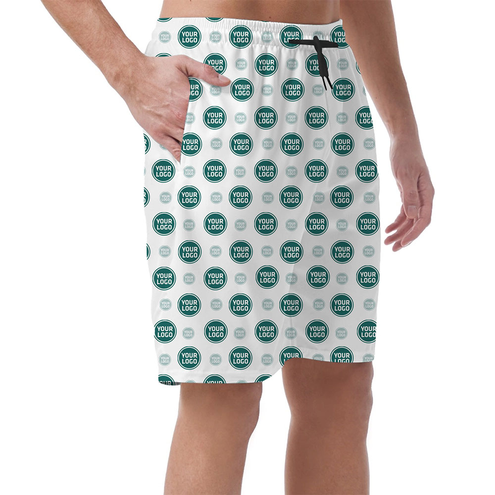 Custom All Over Logo-Printed Hawaiian Shorts 2