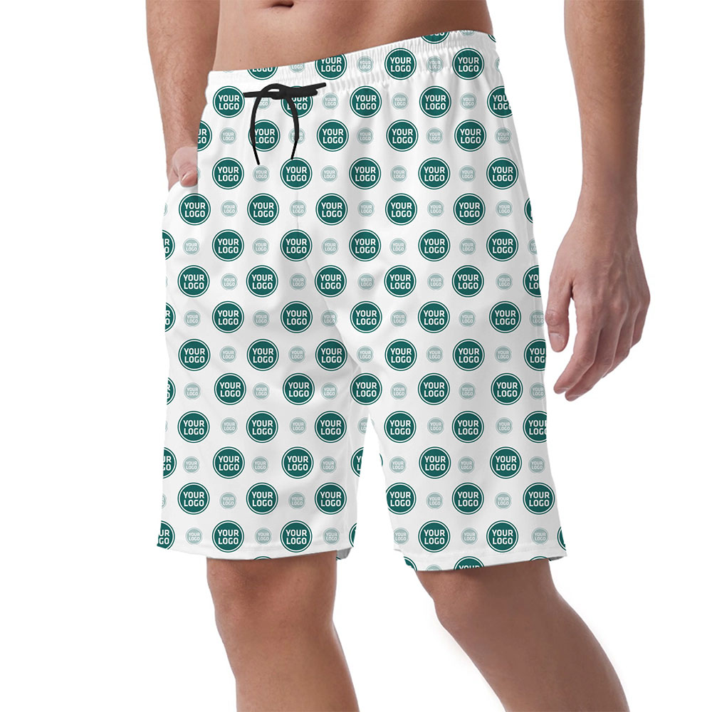 Custom All Over Logo-Printed Hawaiian Shorts 3