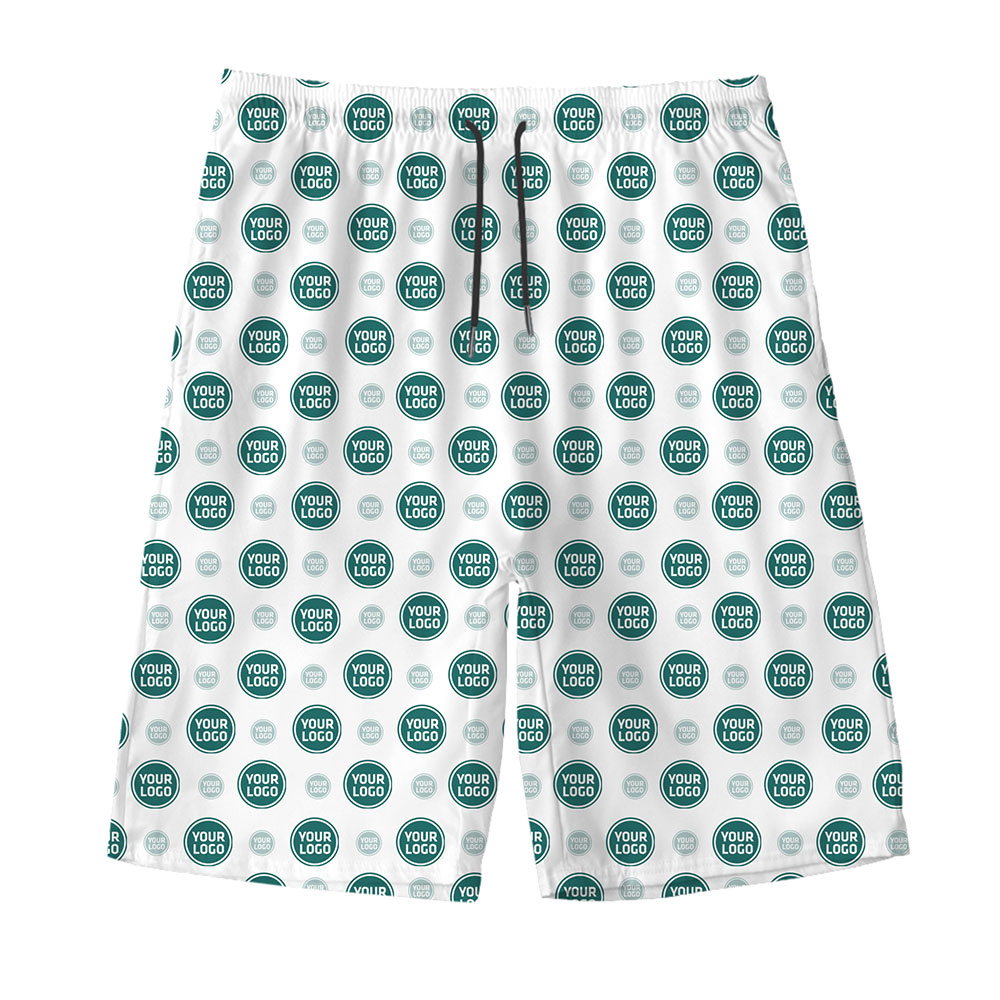 Custom All Over Logo-Printed Hawaiian Shorts 4