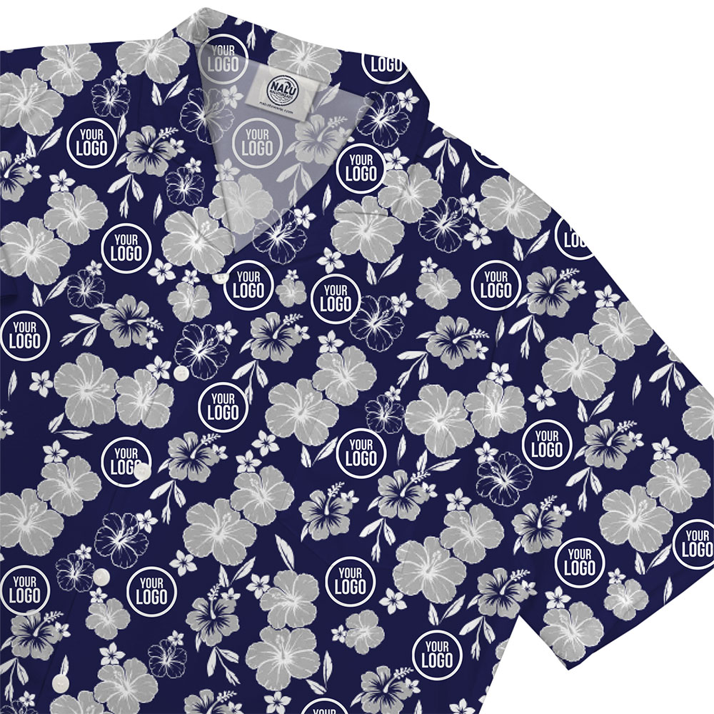 Custom Printed Hawaiian Shirt with Tropical Flowers 2