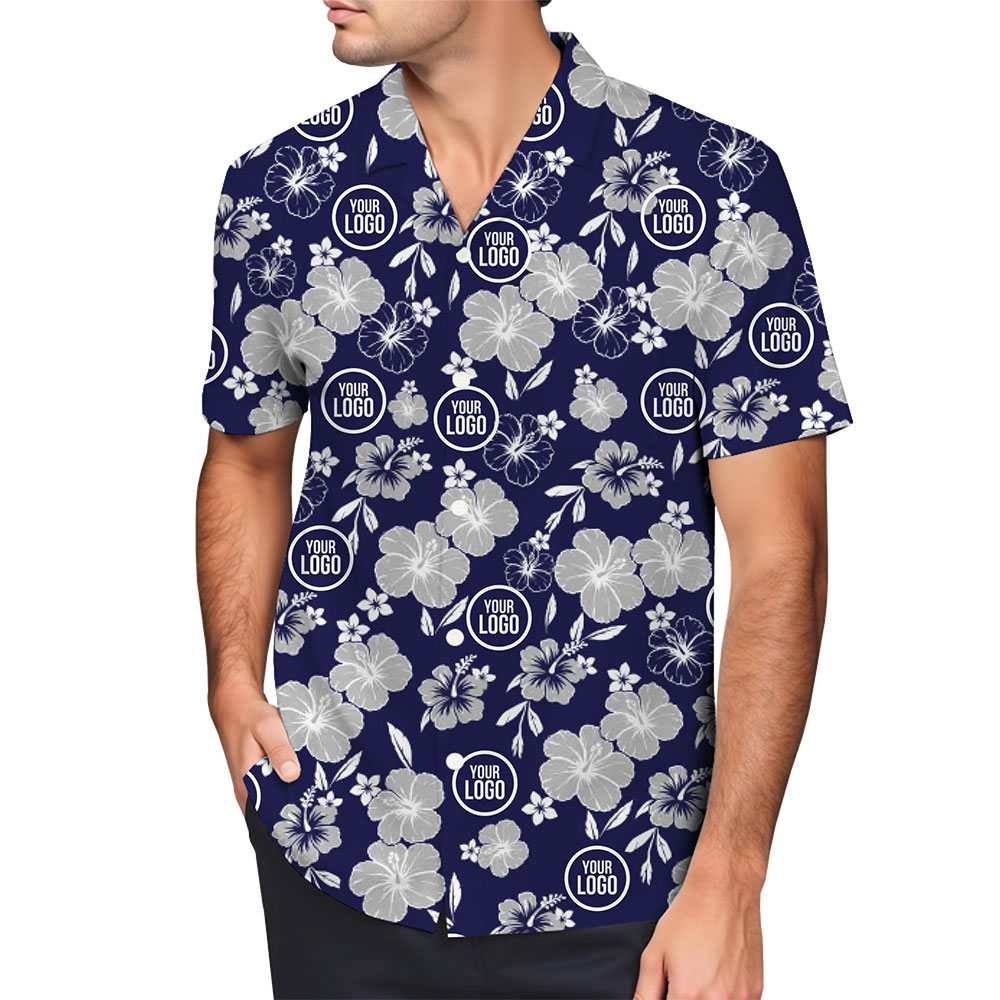 Custom Printed Hawaiian Shirt with Tropical Flowers 3