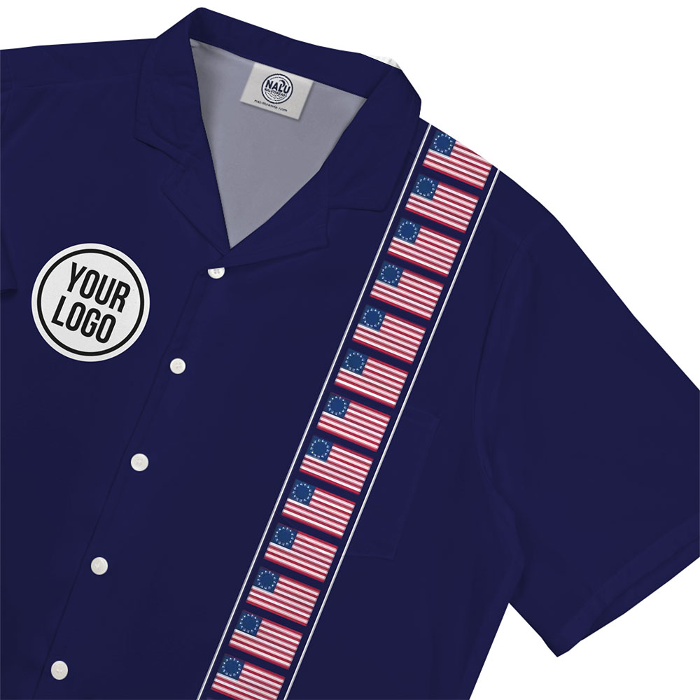 Customizable Men's American Flag Shirt for Celebrations 3