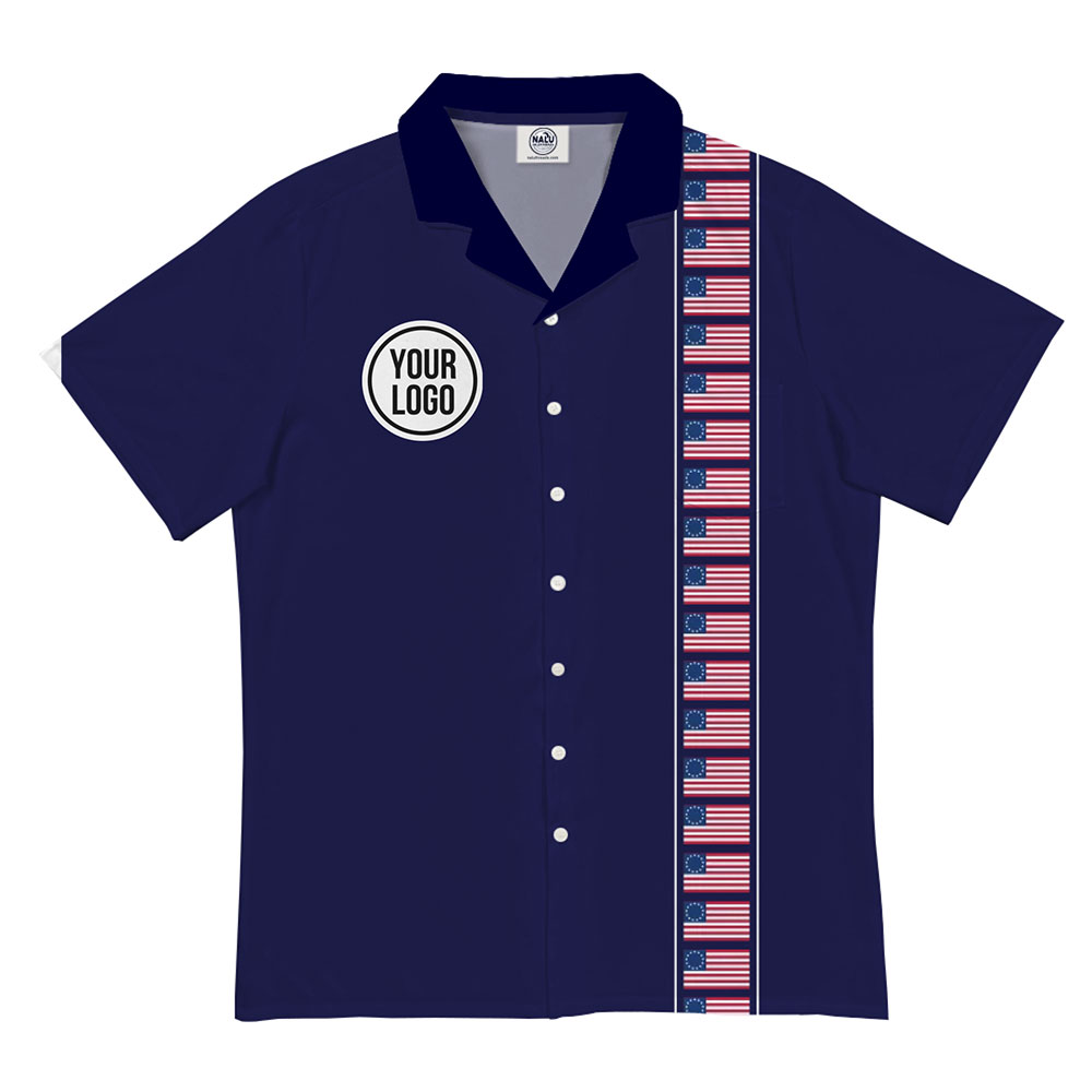 Customizable Men's American Flag Shirt for Celebrations 4