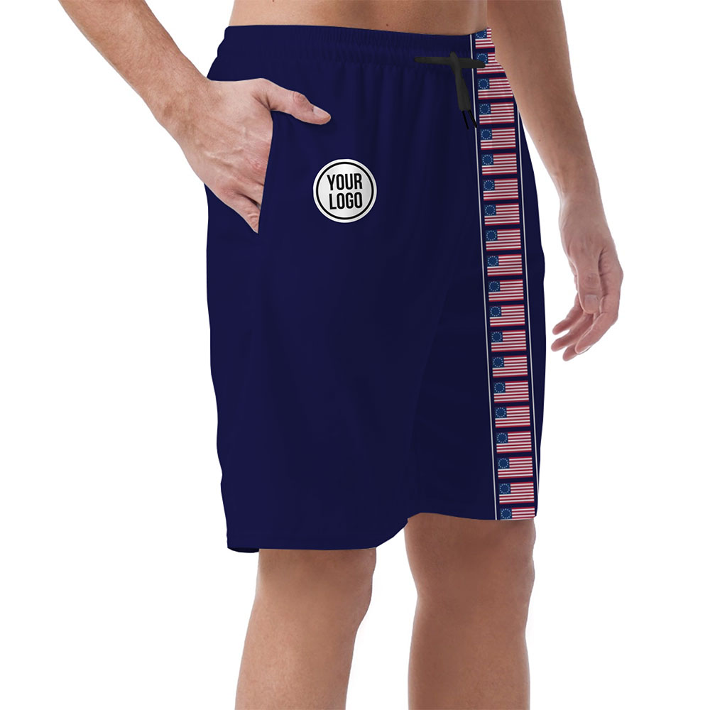 Customizable Men's USA Flag Shorts for Branding and Style 3