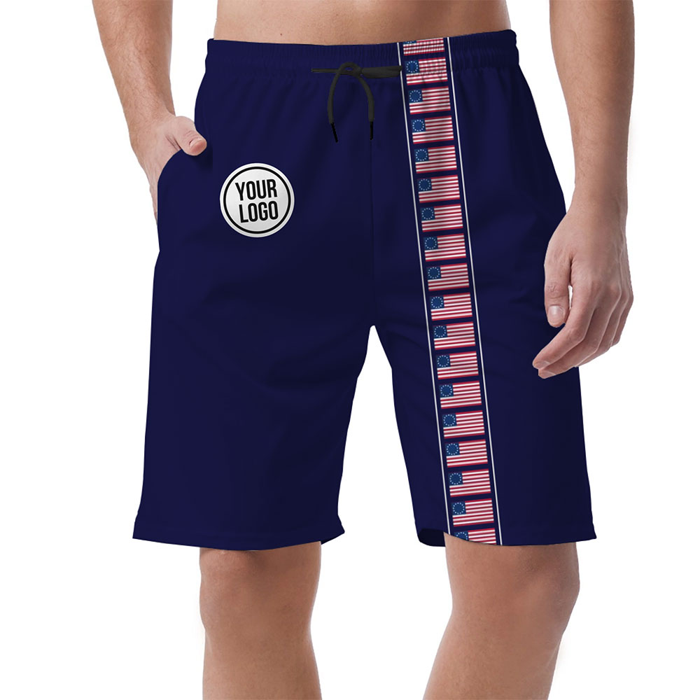 Customizable Men's USA Flag Shorts for Branding and Style 2
