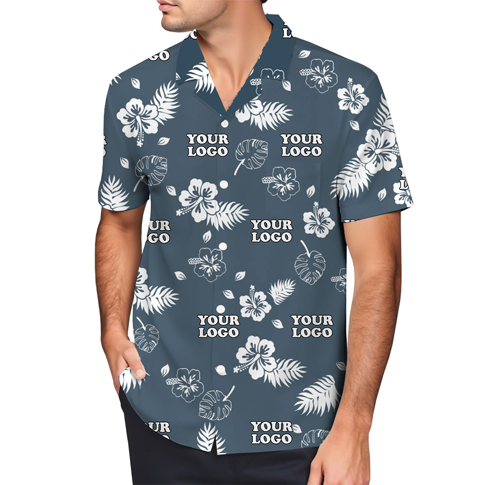 Hibiscus Leaf Design Hawaiian Shirt for Branding and Events 2