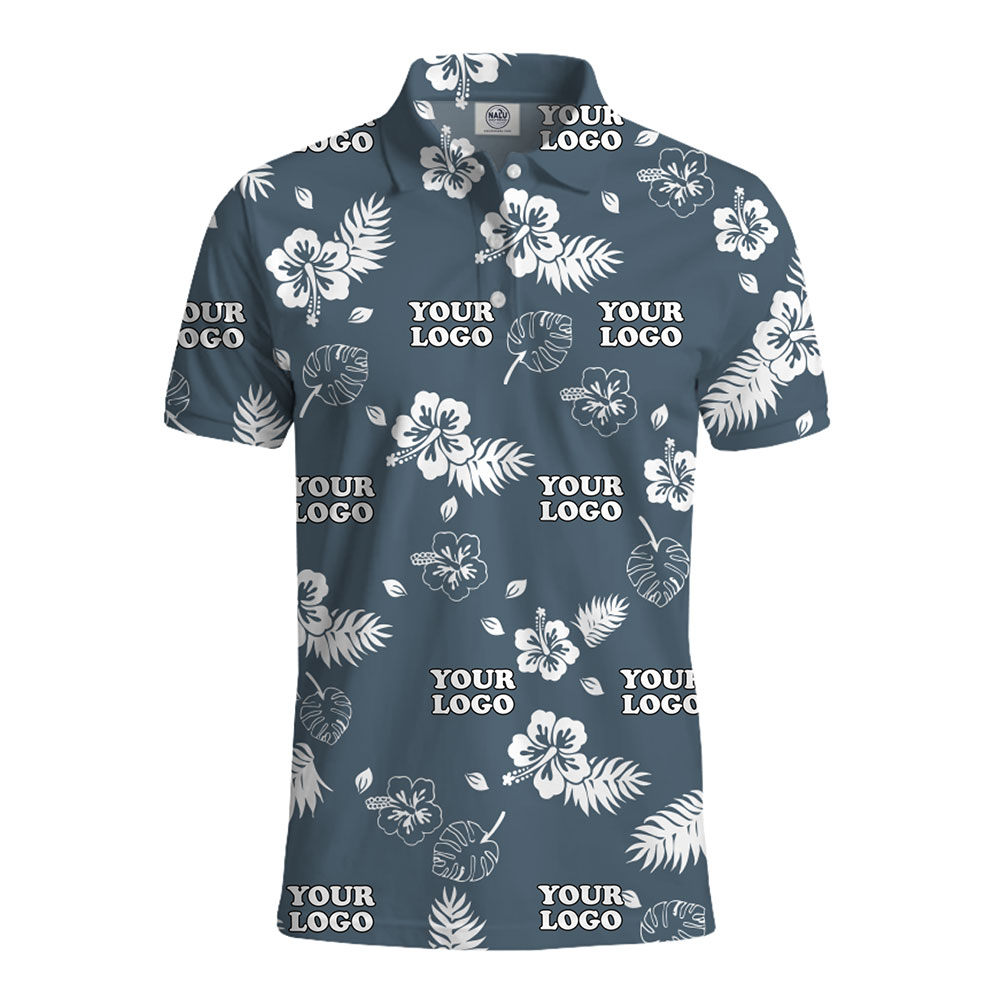 Hibiscus Print Polo Shirt for Events and Team Uniforms 2