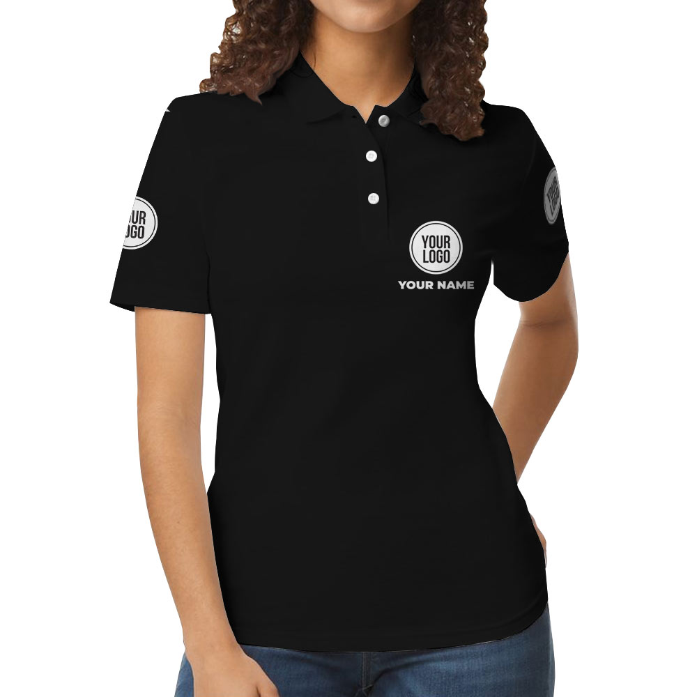 Instant Preview Custom Polo Shirt With Logo and Text for women