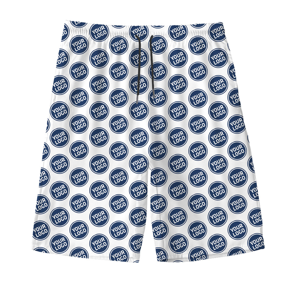Logo-Patterned Beach Shorts for Custom Branding 4