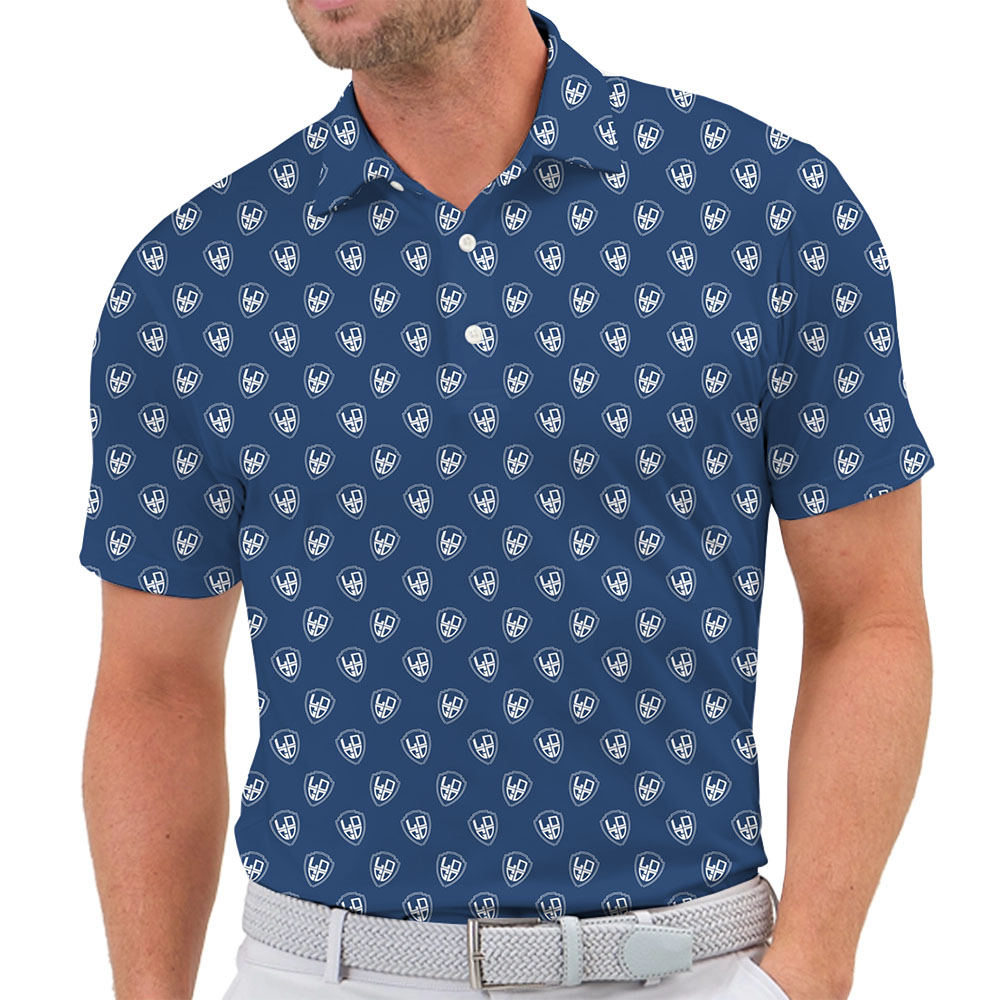 Unique Custom Repeating Logo Polo Shirt 2