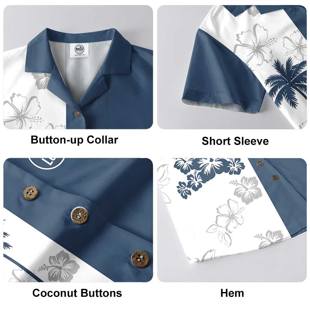 Custom Tropical Paradise Hawaiian Shirt with Pocket Logo Custom Tropical Paradise Hawaiian Shirt with Pocket Logo 3